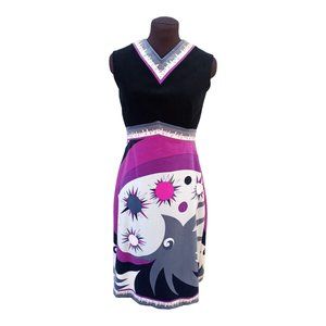 Vintage Emilio Pucci Dress 60's 70's Space Age Mod Sleeveless